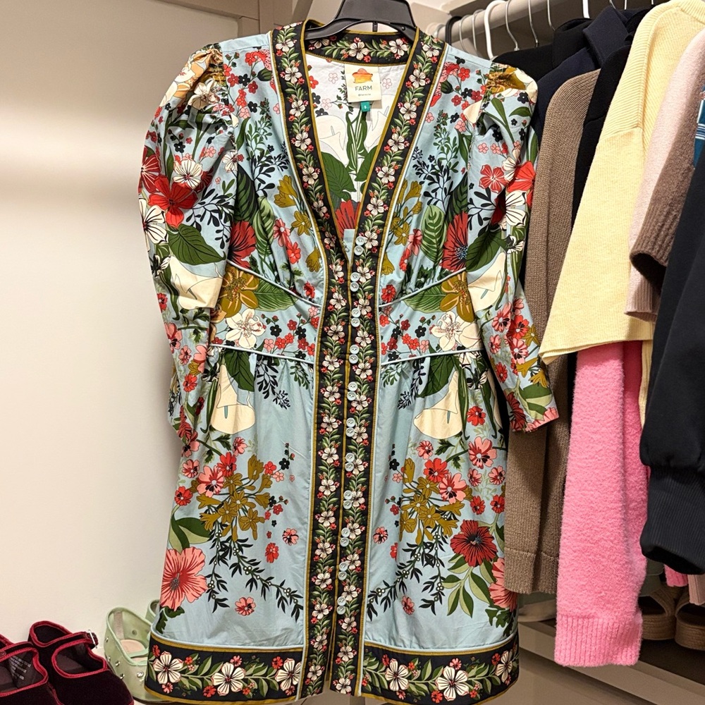 FARM Rio Multicolor Floral Mini Dress - Picture 3 of 3